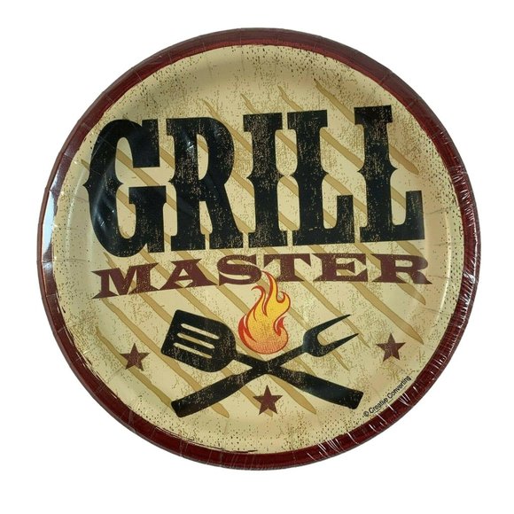 Grill Master Barbecue Party Paper Dessert Plates 6 7/8" 8 Ct Pkgs Lot of 4 USA - Picture 8 of 9